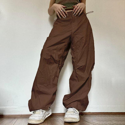 Women Wide Leg Cargo Pants Y2K - HEPSIBAH SHOP