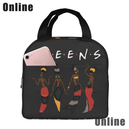 Black Queen African American Girl Lunch Bag - HEPSIBAH SHOP