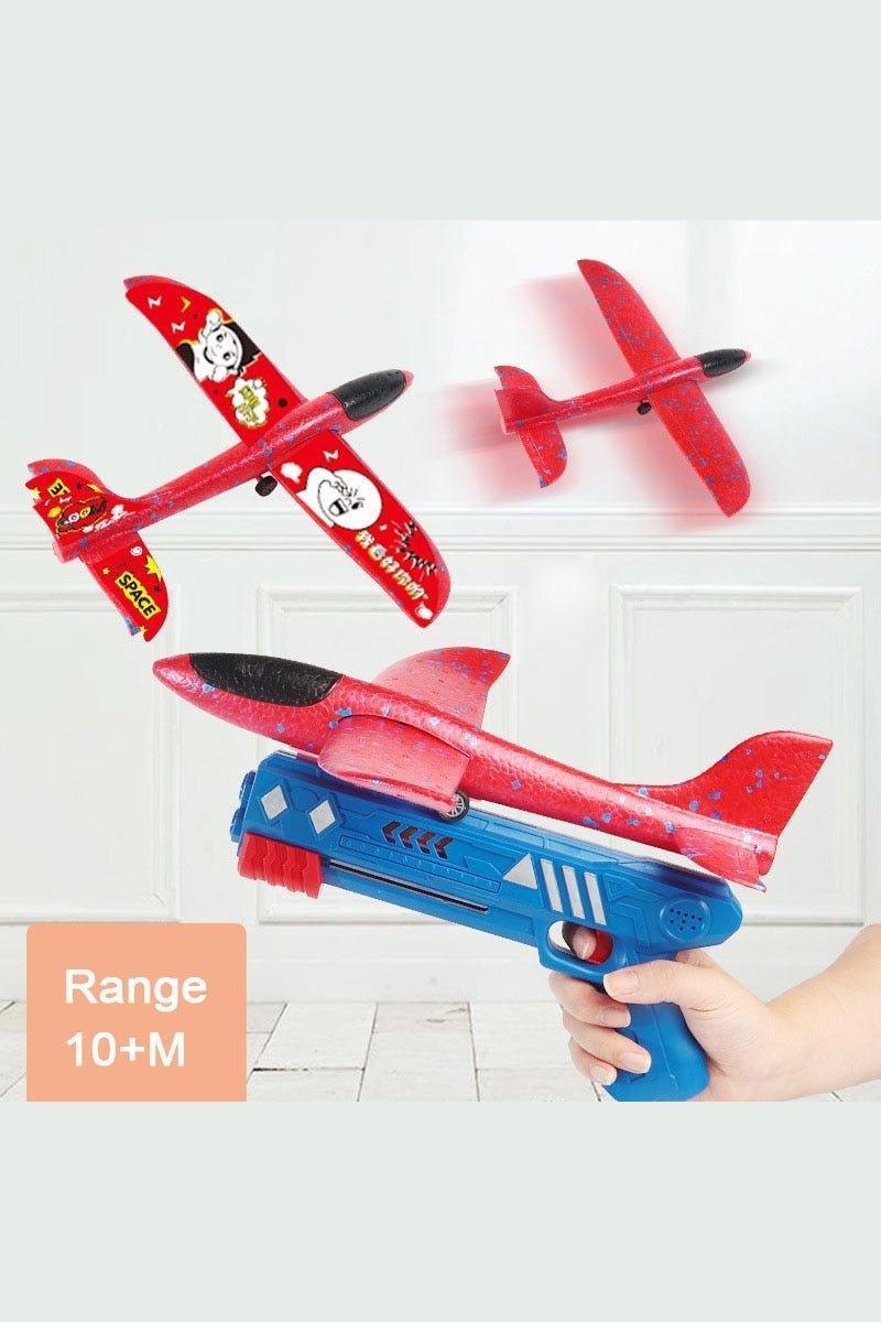 Foam Plane 10M Launcher Catapult Airplane Gun Kids Toy - HEPSIBAH SHOP