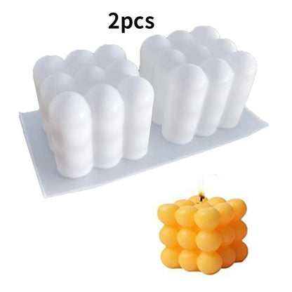 Non-stick Bubble Cube Candle Mold - HEPSIBAH SHOP