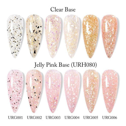 UR SUGAR 7ml Gold Glitter Gel Nail Polish Platinum Shining Mineral Sequins Soak Off UV LED Gel Nail Semi Permanent Manicure - HEPSIBAH SHOP