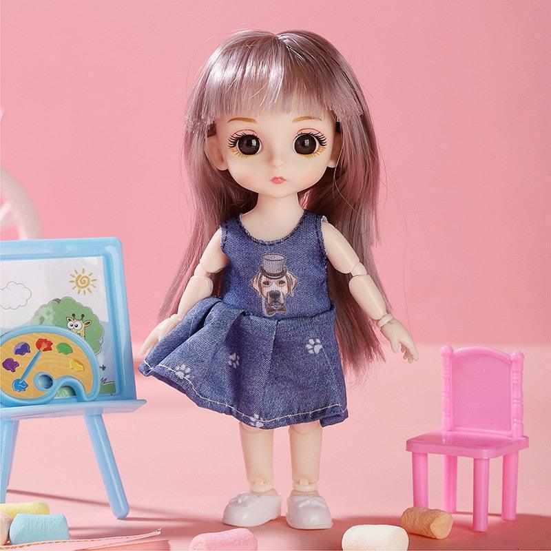 Doll Girl Toy Mini Doll Movable Joint Baby 3d - HEPSIBAH SHOP