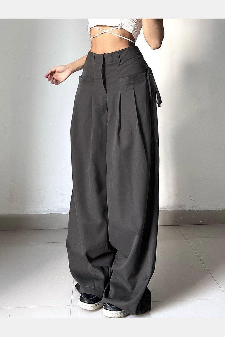 HEYounGIRL Shirring Casual Wide Leg Pants Women - HEPSIBAH SHOP