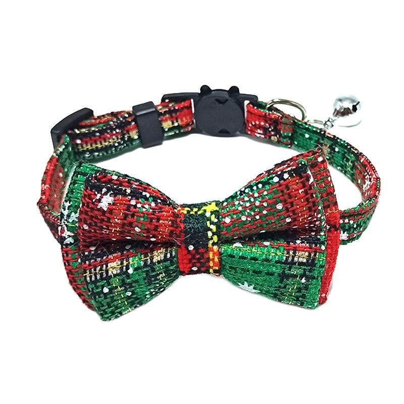 Pet Collar Cute Adjustable Plaid Cat Bow Tie - HEPSIBAH SHOP