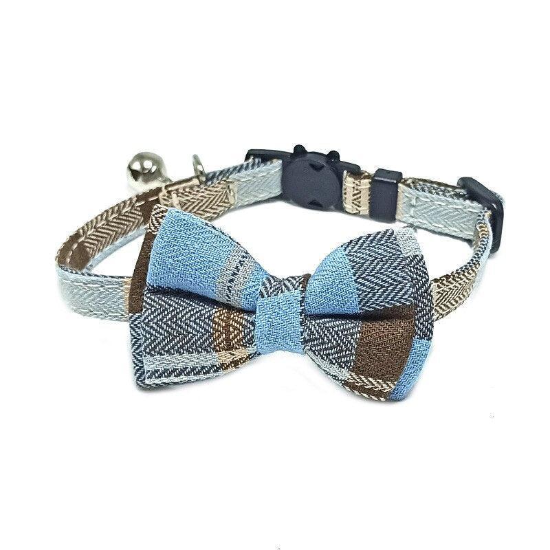 Pet Collar Cute Adjustable Plaid Cat Bow Tie - HEPSIBAH SHOP