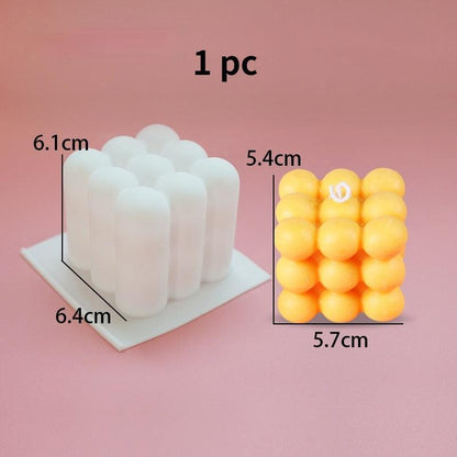 Non-stick Bubble Cube Candle Mold - HEPSIBAH SHOP