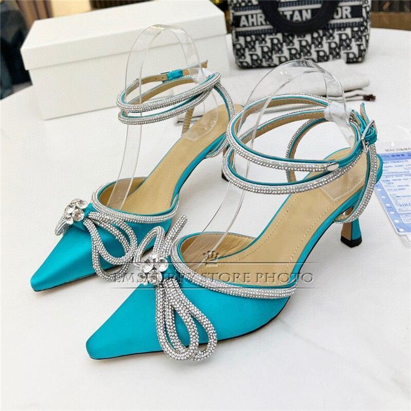 Luxury Satin Pointed Toe Sandals For Girls - HEPSIBAH SHOP