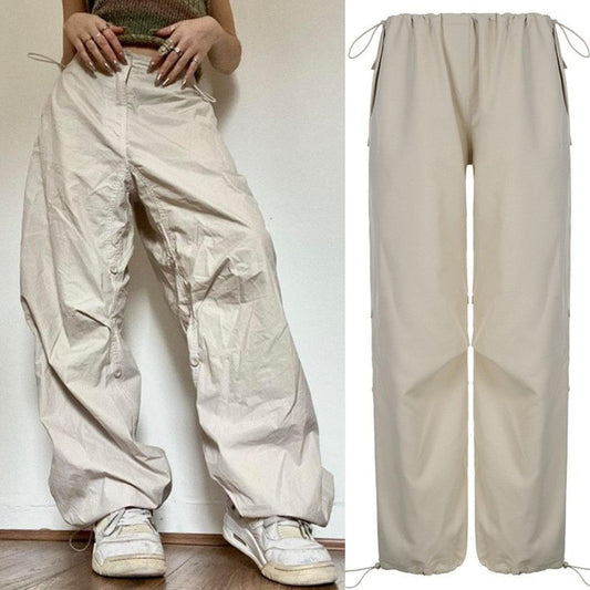 Women Wide Leg Cargo Pants Y2K - HEPSIBAH SHOP