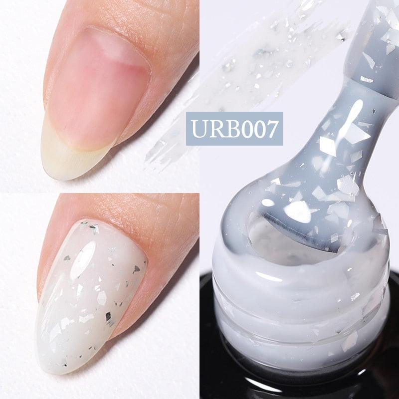 UR SUGAR 7ml Gold Glitter Gel Nail Polish Platinum Shining Mineral Sequins Soak Off UV LED Gel Nail Semi Permanent Manicure - HEPSIBAH SHOP