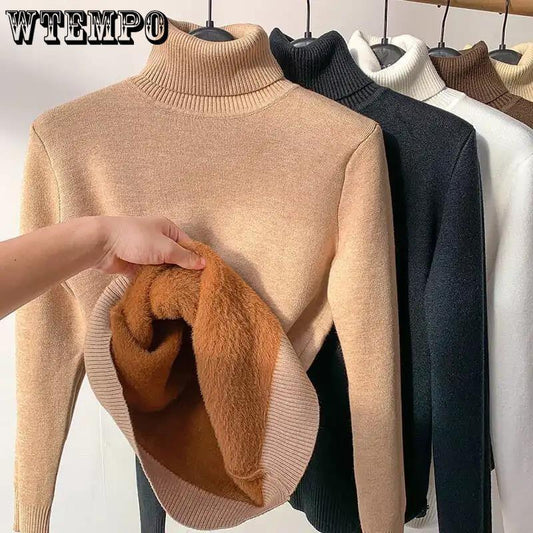 Turtle Neck Winter Sweater Women Elegant Thick Warm Female Knitted Pullover Loose Basic Knitwear Jumper Drop Shipping - HEPSIBAH SHOP