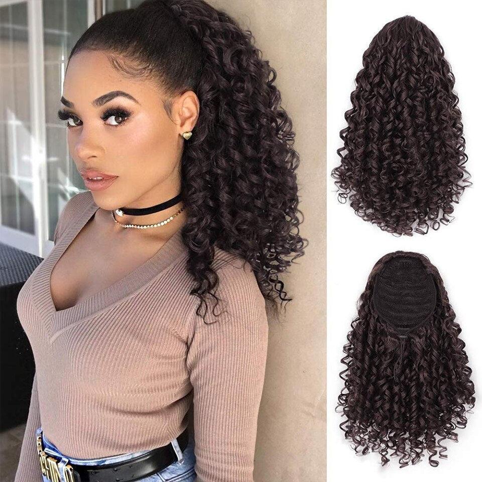 Synthetic Drawstring Puff Ponytail Afro Kinky Curly Hair Extension - HEPSIBAH SHOP