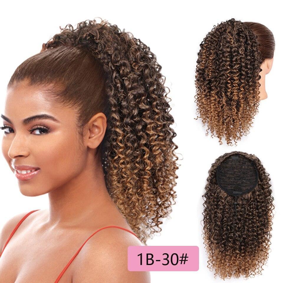 Synthetic Drawstring Puff Ponytail Afro Kinky Curly Hair Extension - HEPSIBAH SHOP