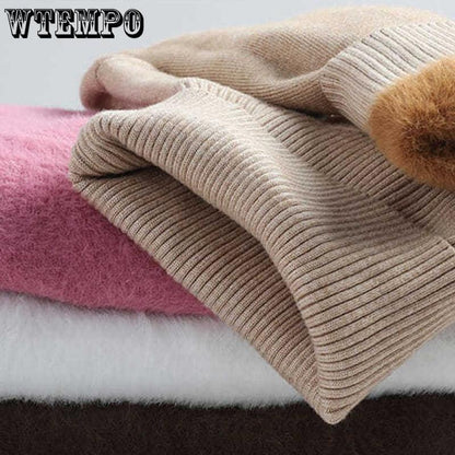 Turtle Neck Winter Sweater Women Elegant Thick Warm Female Knitted Pullover Loose Basic Knitwear Jumper Drop Shipping - HEPSIBAH SHOP