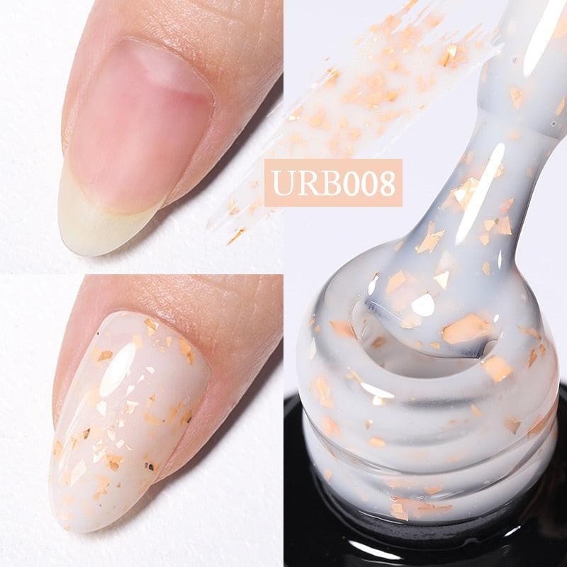 UR SUGAR 7ml Gold Glitter Gel Nail Polish Platinum Shining Mineral Sequins Soak Off UV LED Gel Nail Semi Permanent Manicure - HEPSIBAH SHOP