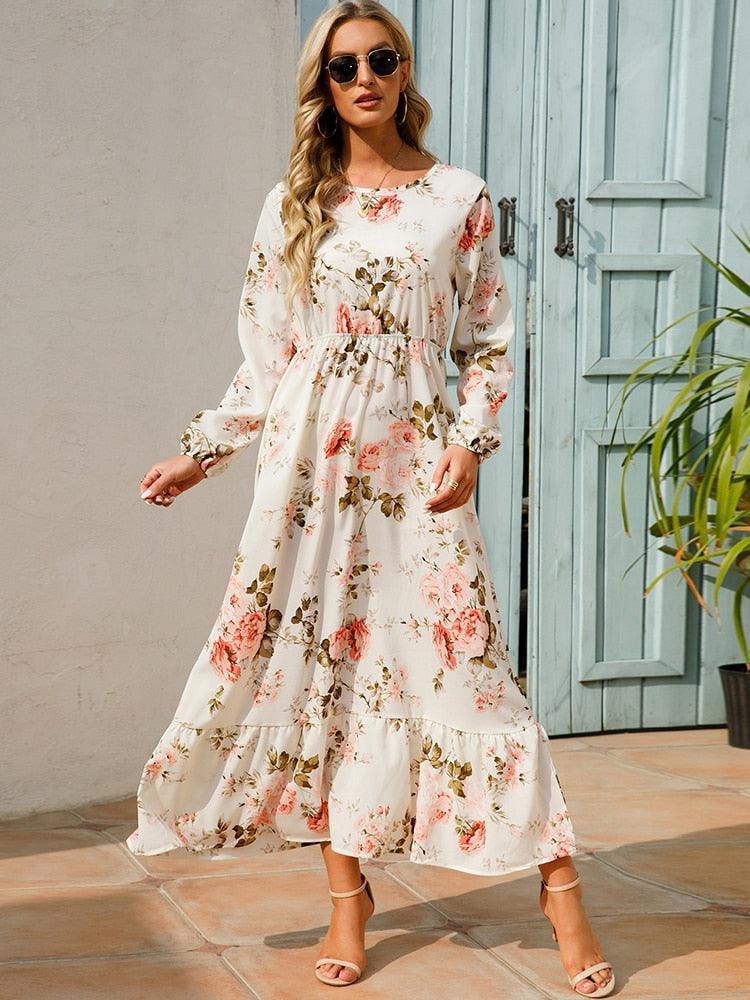 Spring Women Maxi Dresses Casual - HEPSIBAH SHOP