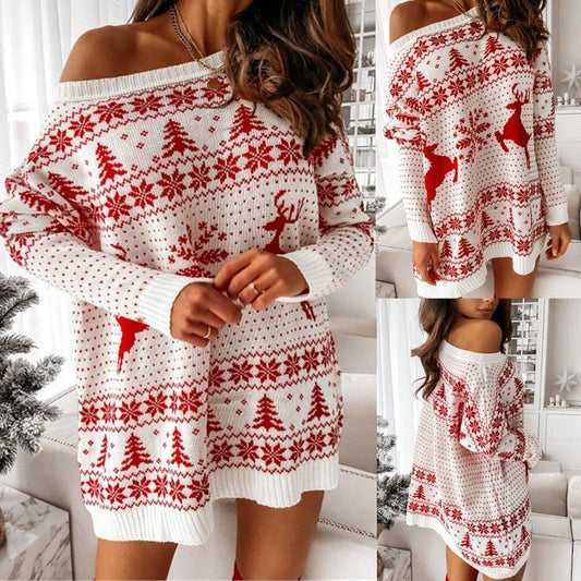 Christmas Dress For Women Sweater - HEPSIBAH SHOP