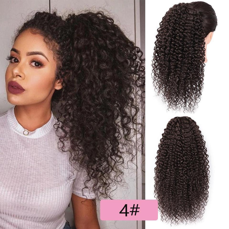 Synthetic Drawstring Puff Ponytail Afro Kinky Curly Hair Extension - HEPSIBAH SHOP