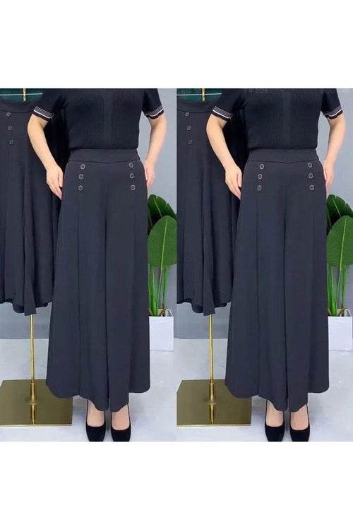 All-match Drape Button Bigfoot Nine Point Jilt Trousers Female - HEPSIBAH SHOP