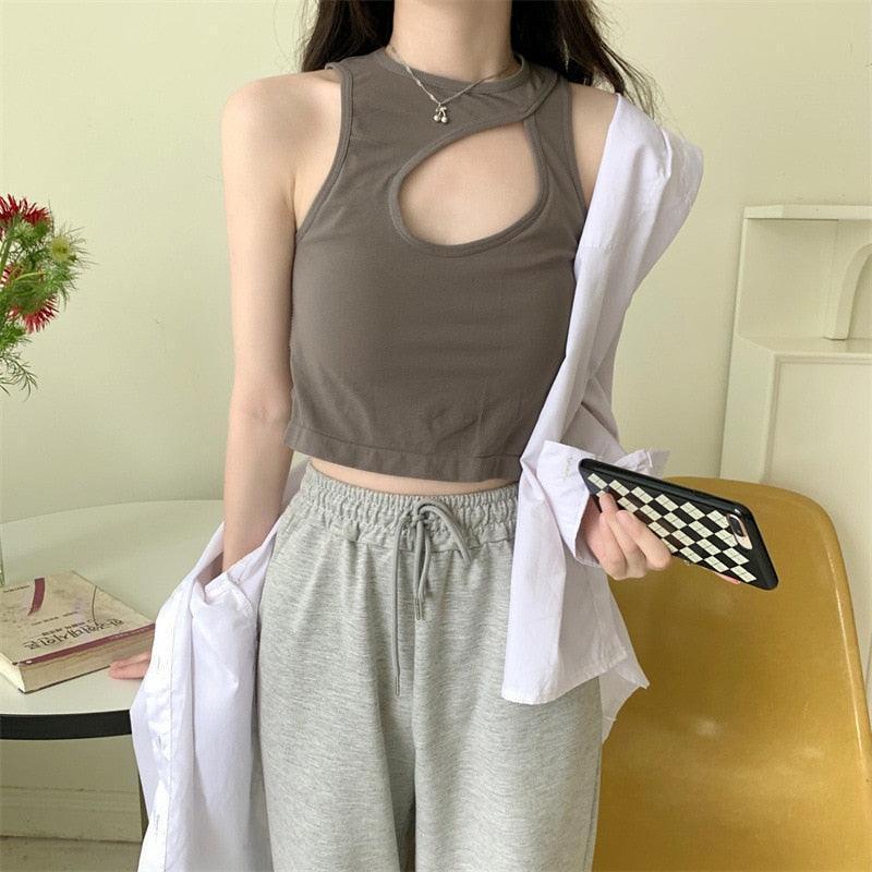 Knitted Binder Chest Woman Tank Tops - HEPSIBAH SHOP