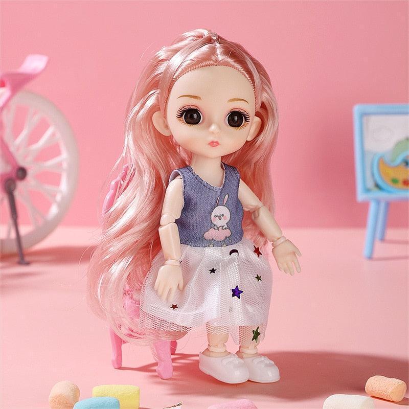 Doll Girl Toy Mini Doll Movable Joint Baby 3d - HEPSIBAH SHOP