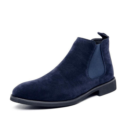 Chelsea Boots Men Blue Faux Suede Classic Fashion - HEPSIBAH SHOP