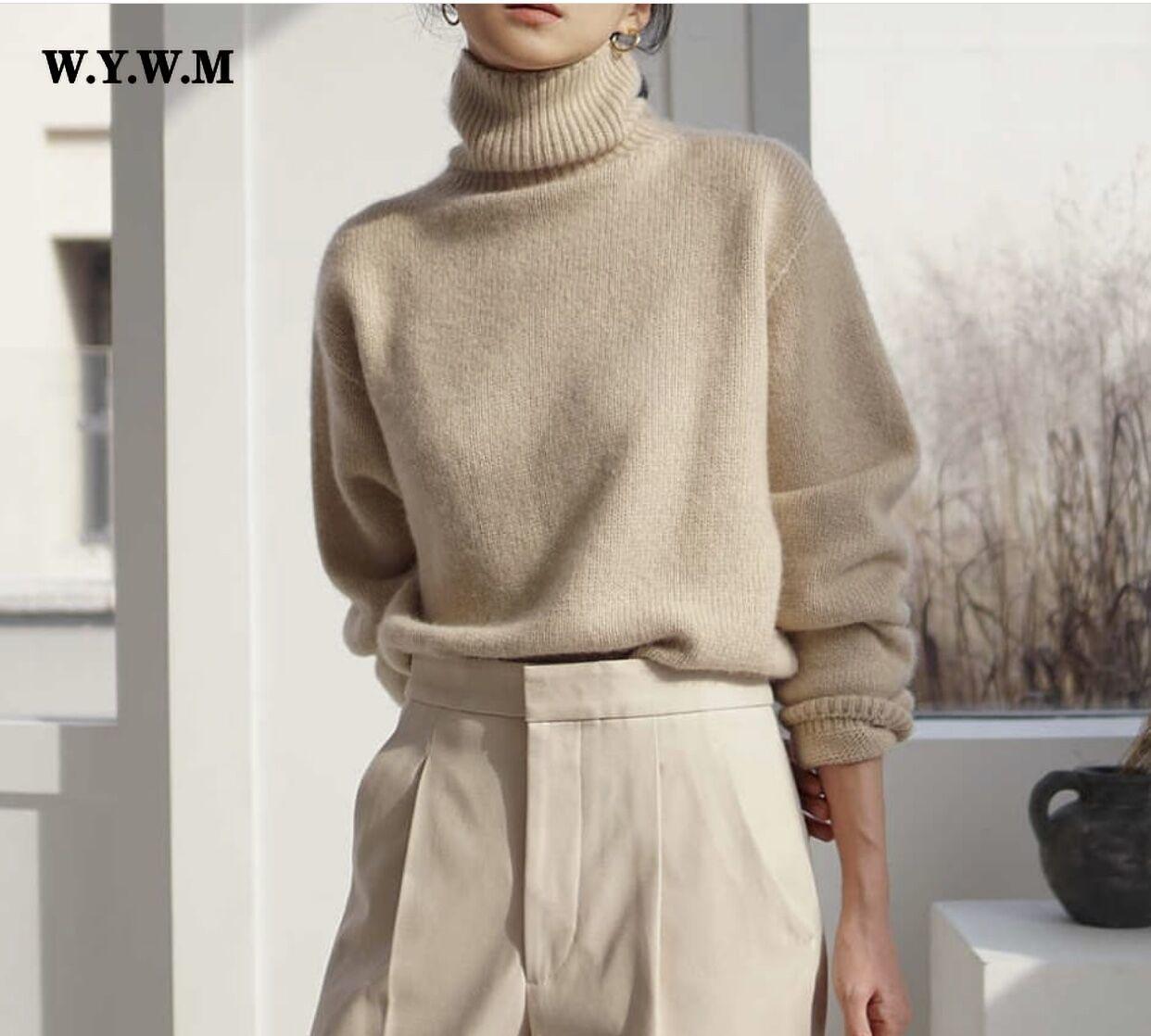 WYWM Cashmere Elegant Turtle Neck Women Sweater - HEPSIBAH SHOP