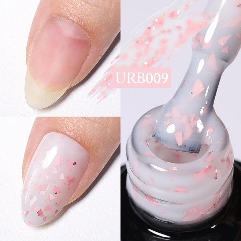 UR SUGAR 7ml Gold Glitter Gel Nail Polish Platinum Shining Mineral Sequins Soak Off UV LED Gel Nail Semi Permanent Manicure - HEPSIBAH SHOP