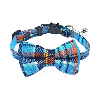 Pet Collar Cute Adjustable Plaid Cat Bow Tie - HEPSIBAH SHOP