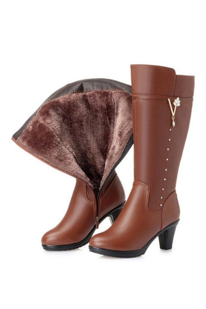 Women's Winter Genuine Leather Boots - HEPSIBAH SHOP