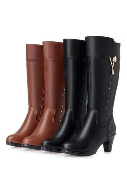 Women's Winter Genuine Leather Boots - HEPSIBAH SHOP