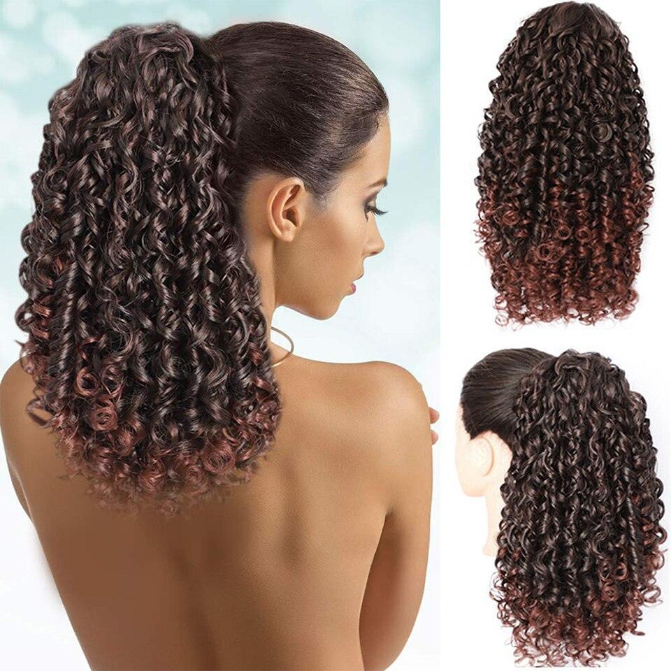 Synthetic Drawstring Puff Ponytail Afro Kinky Curly Hair Extension - HEPSIBAH SHOP