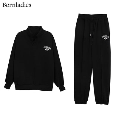 Bornladies Women Cotton Sweatshirt Suit Oversized Sets - HEPSIBAH SHOP