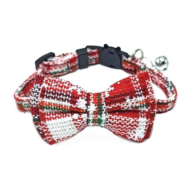 Pet Collar Cute Adjustable Plaid Cat Bow Tie - HEPSIBAH SHOP