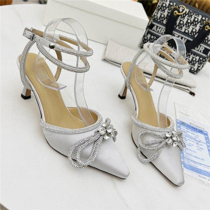 Luxury Satin Pointed Toe Sandals For Girls - HEPSIBAH SHOP