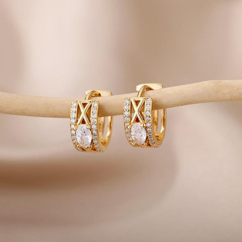 Heart Zircon Hoop Earrings for Women - HEPSIBAH SHOP