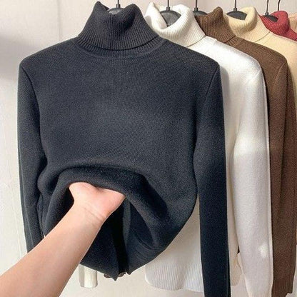 Turtle Neck Winter Sweater Women Elegant Thick Warm Female Knitted Pullover Loose Basic Knitwear Jumper Drop Shipping - HEPSIBAH SHOP