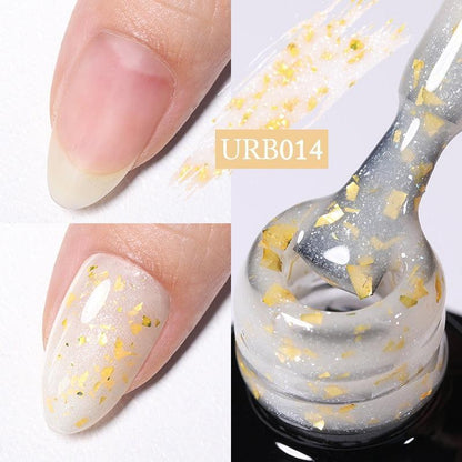 UR SUGAR 7ml Gold Glitter Gel Nail Polish Platinum Shining Mineral Sequins Soak Off UV LED Gel Nail Semi Permanent Manicure - HEPSIBAH SHOP