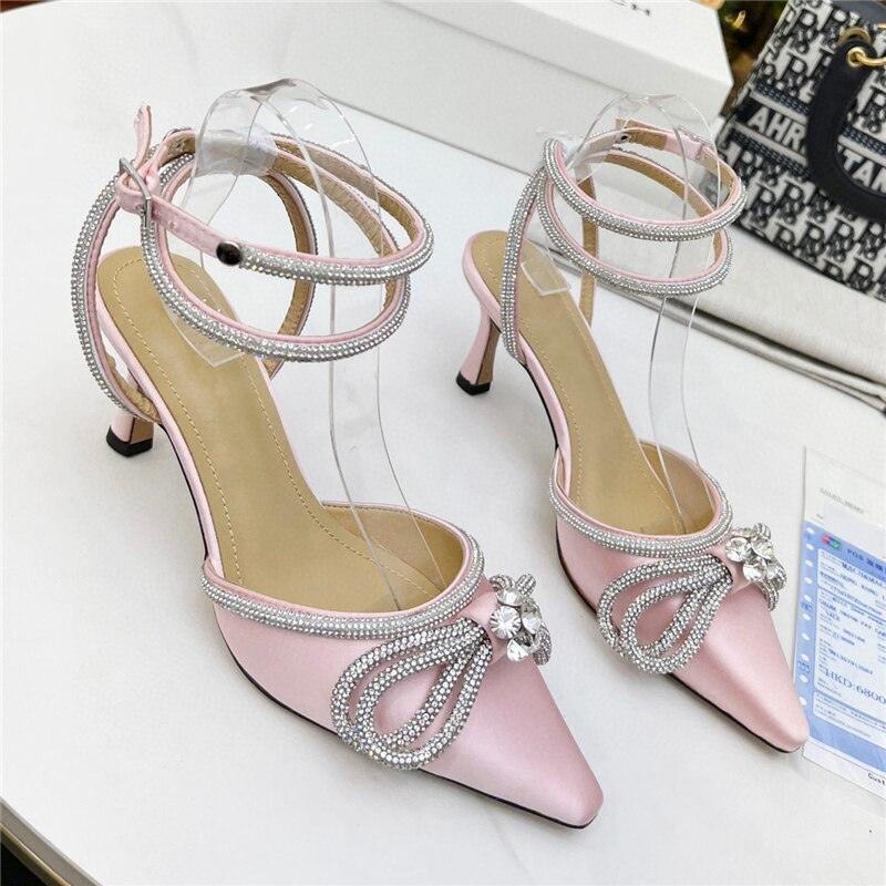 Luxury Satin Pointed Toe Sandals For Girls - HEPSIBAH SHOP