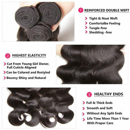 Body Wave Bundles Brazilian Hair Weave Bundles 1/3/4 PCS Human Hair - HEPSIBAH SHOP