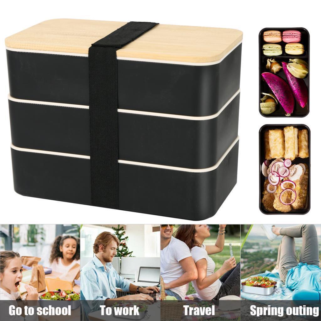 Wooden Bento Box Microwave Lunch Box - HEPSIBAH SHOP