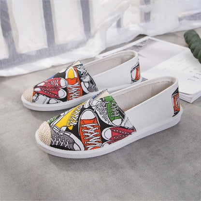 New Print Women Sneakers Slip On Light Mesh - HEPSIBAH SHOP