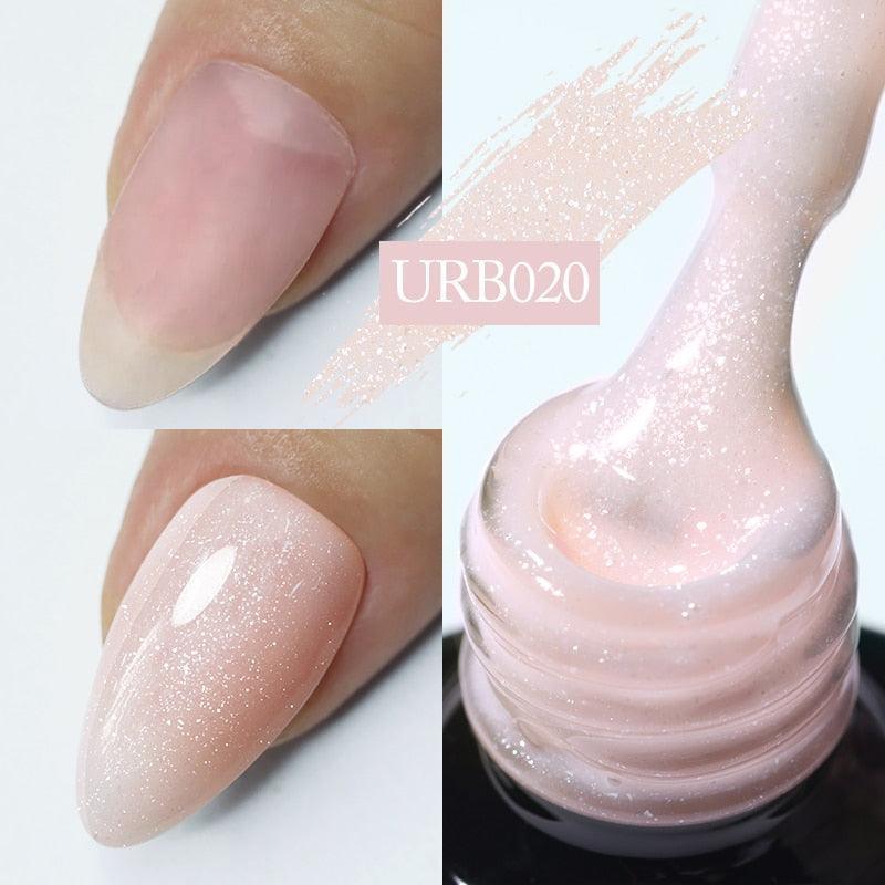 UR SUGAR 7ml Gold Glitter Gel Nail Polish Platinum Shining Mineral Sequins Soak Off UV LED Gel Nail Semi Permanent Manicure - HEPSIBAH SHOP