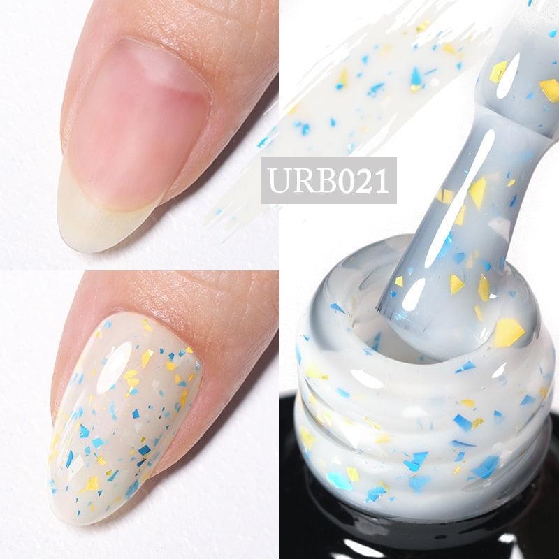 UR SUGAR 7ml Gold Glitter Gel Nail Polish Platinum Shining Mineral Sequins Soak Off UV LED Gel Nail Semi Permanent Manicure - HEPSIBAH SHOP