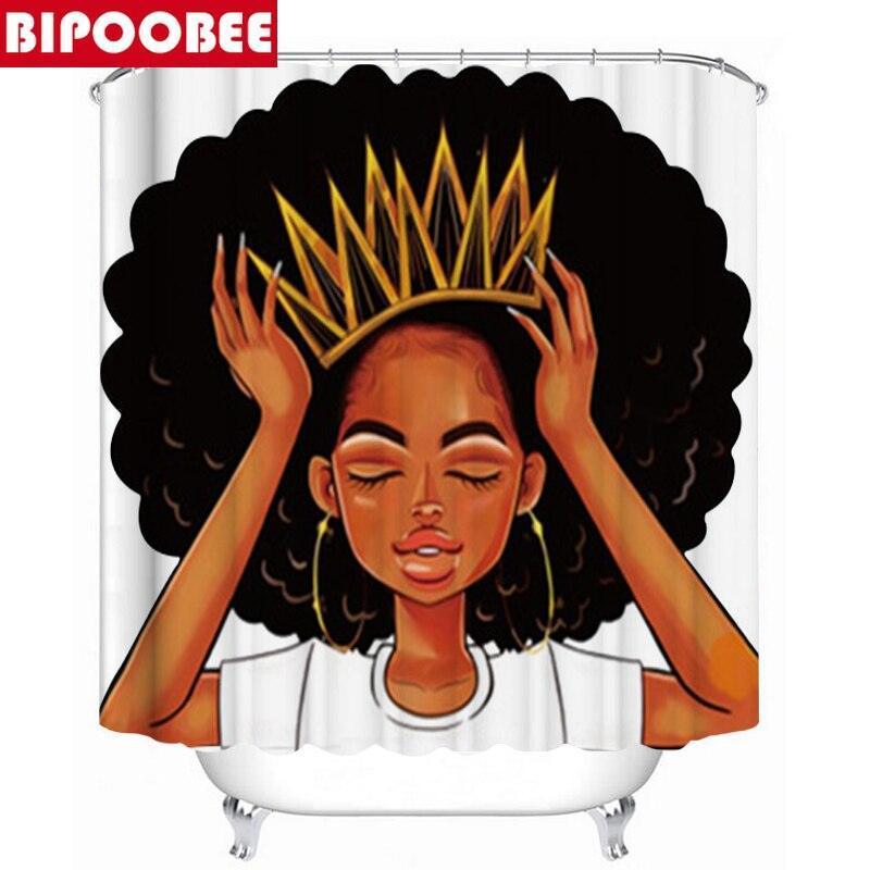 African American Women Shower Curtain Set - HEPSIBAH SHOP