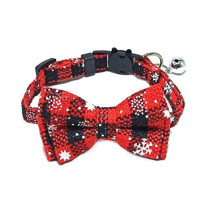 Pet Collar Cute Adjustable Plaid Cat Bow Tie - HEPSIBAH SHOP