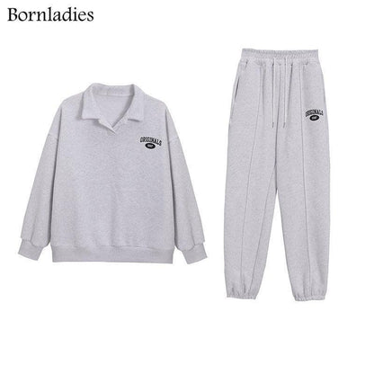 Bornladies Women Cotton Sweatshirt Suit Oversized Sets - HEPSIBAH SHOP