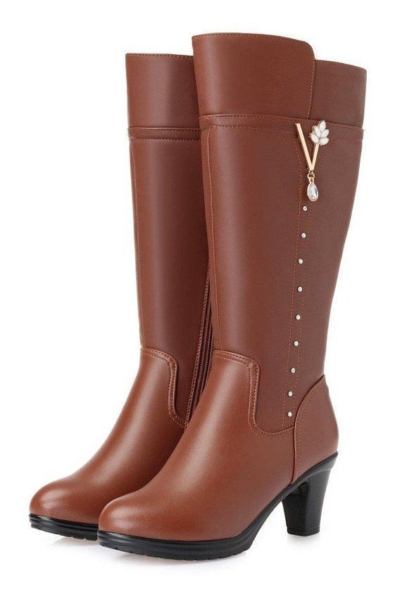 Women's Winter Genuine Leather Boots - HEPSIBAH SHOP