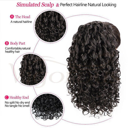 Synthetic Drawstring Puff Ponytail Afro Kinky Curly Hair Extension - HEPSIBAH SHOP