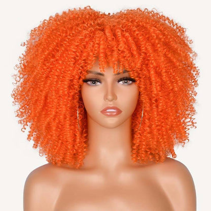 Short Afro Kinky Curly Wig With Bangs - HEPSIBAH SHOP