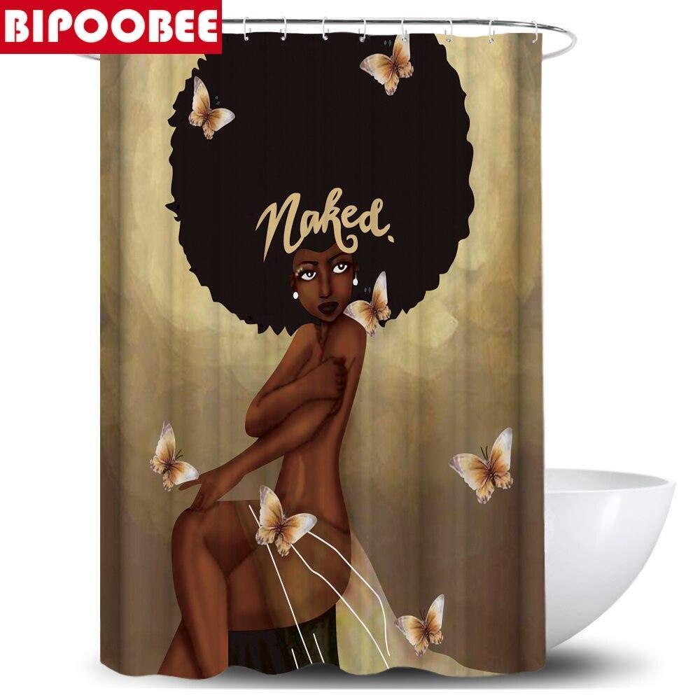 African American Women Shower Curtain Set - HEPSIBAH SHOP